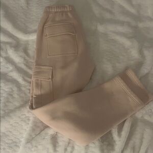 Aritzia Cozy Fleece Mega Cargo Sweatpants 
“Seashell Pink”